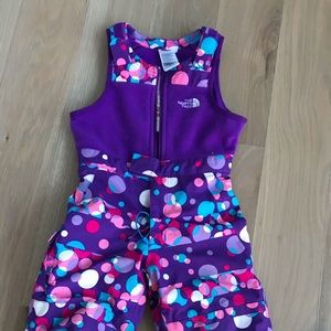 North Face Snowbibs Size 2t